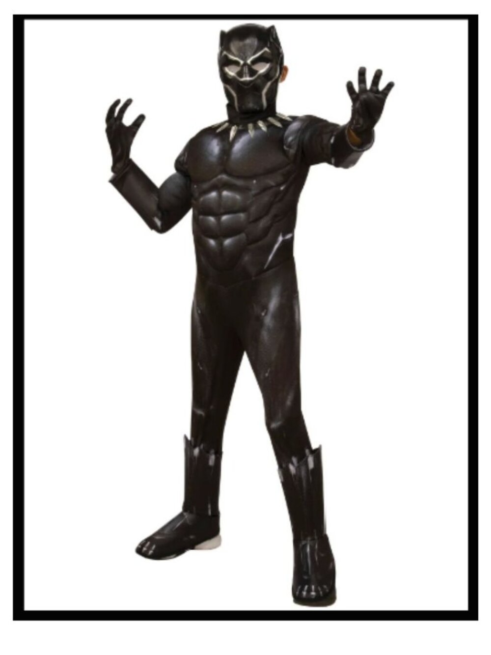 Boys' Avengers Black Panther Costume. Size (5-6)